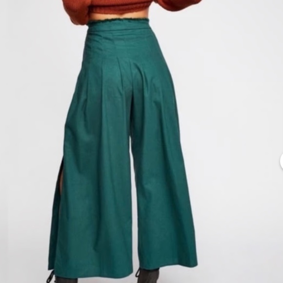 Moon River Forest Green Wide Leg Pants - Picture 1 of 6